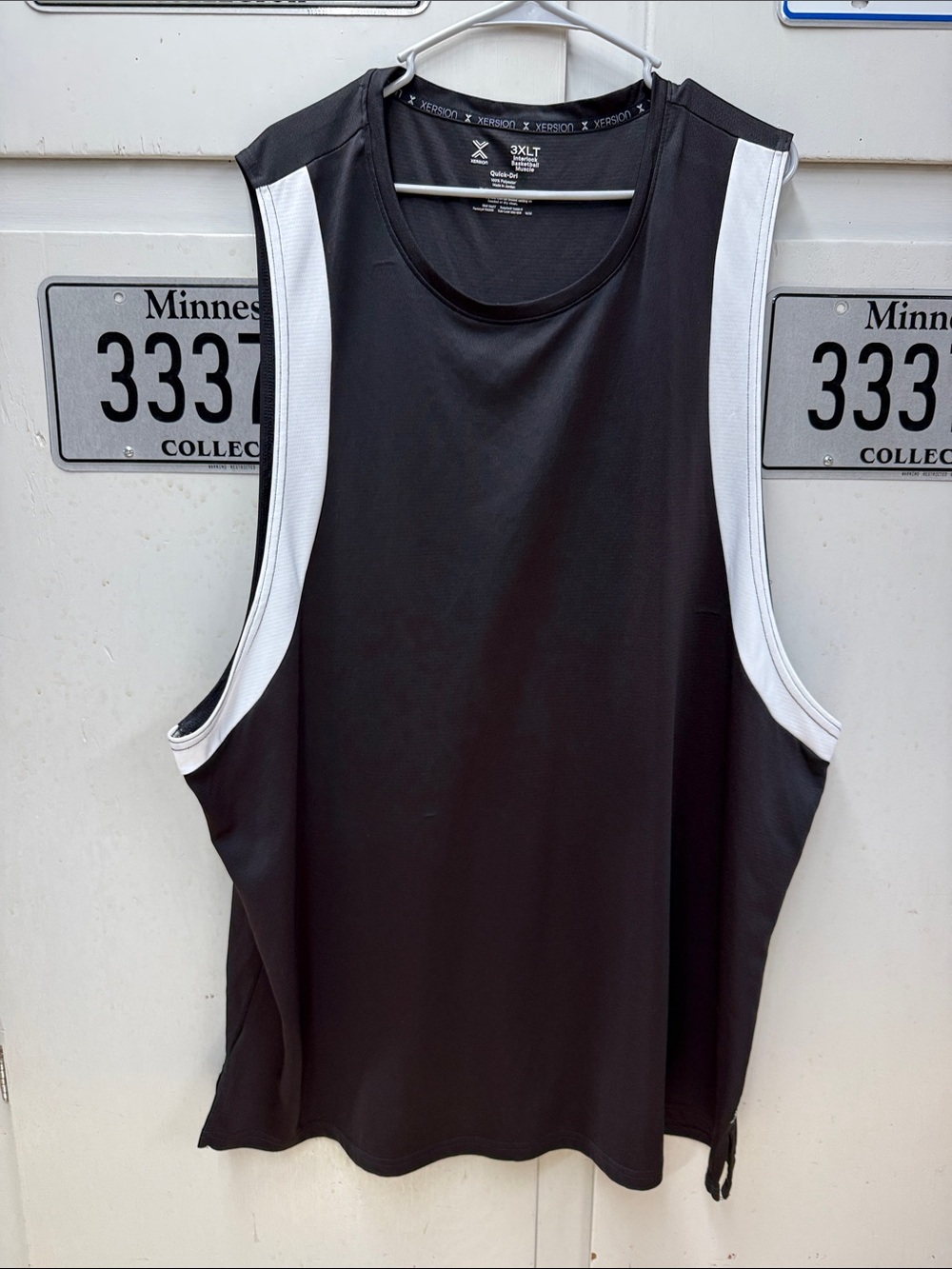 Xersion Black and White Muscle Tank Top